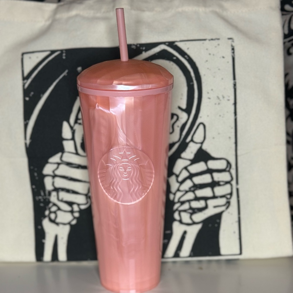 Starbucks Pearl Pink Tumbler with Straw